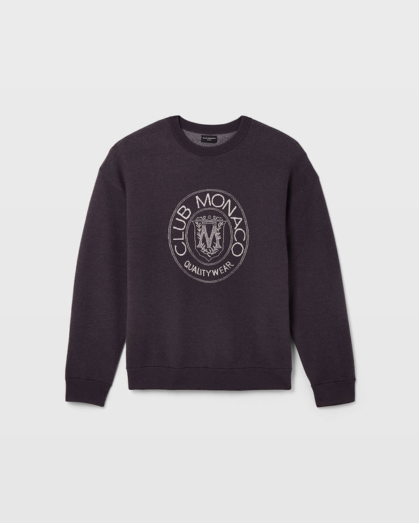 club monaco Crest Wool Sweater Black Mix
