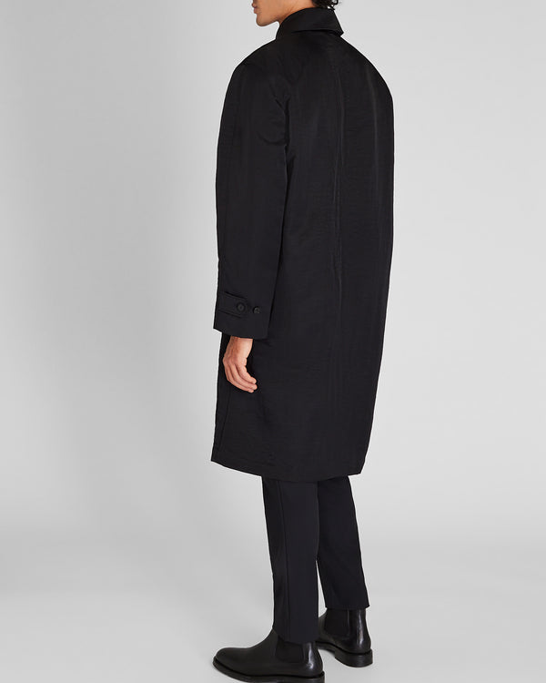 Club Monaco Crinkled Nylon Car Coat Black