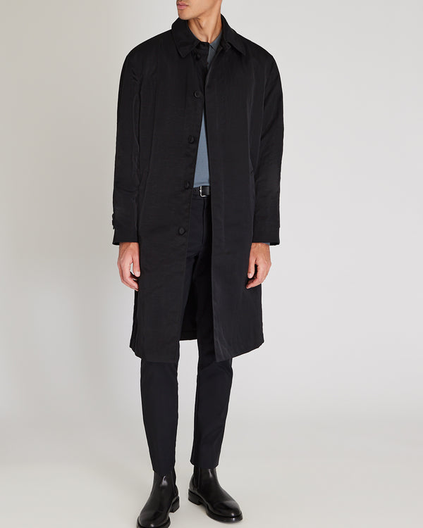 club monaco Crinkled Nylon Car Coat Black
