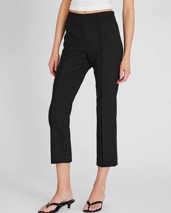 Club Monaco Cropped Compact Stretch Pant Black