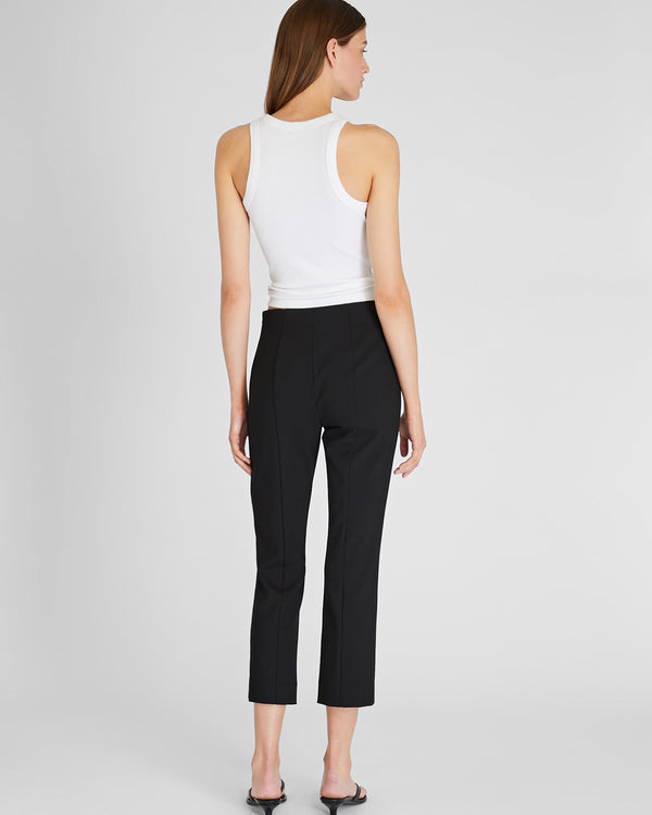 Club Monaco Cropped Compact Stretch Pant Black