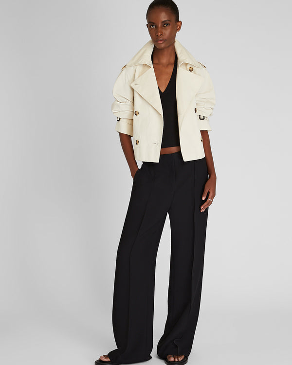 Club Monaco Cropped Monaco Trench Ecru