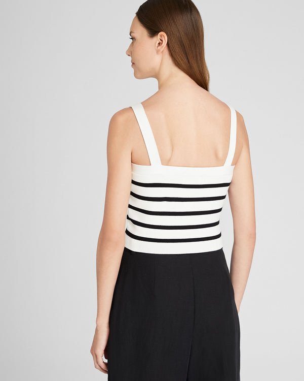 Club Monaco Cropped Sweater Tank White