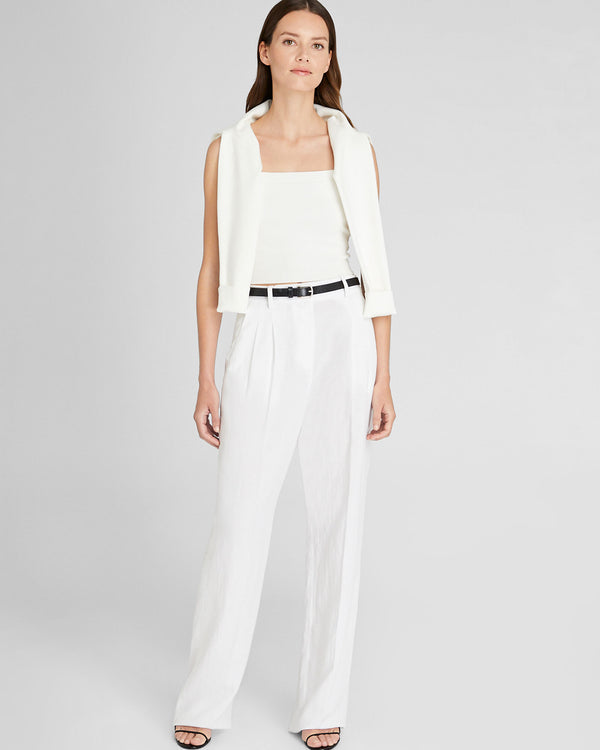 Club Monaco Cropped Sweater Tank White