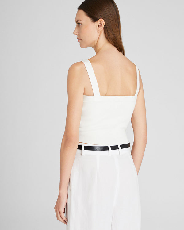 Club Monaco Cropped Sweater Tank White