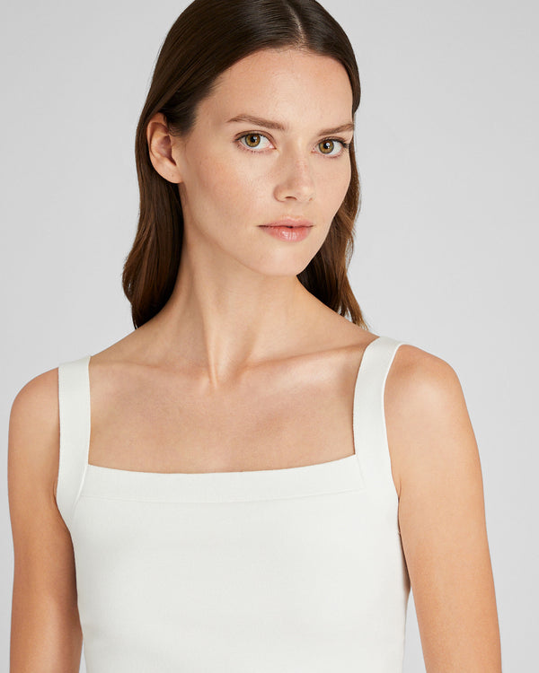Club Monaco Cropped Sweater Tank White