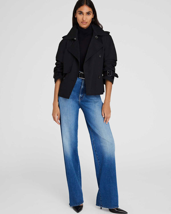 Club Monaco Cropped Trench Black