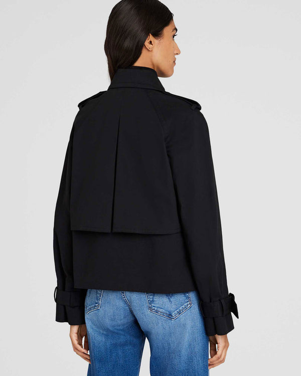 Club Monaco Cropped Trench Black