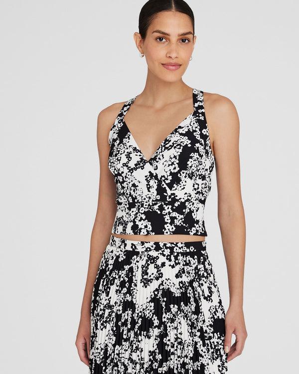 club monaco Cross Strap Top Black