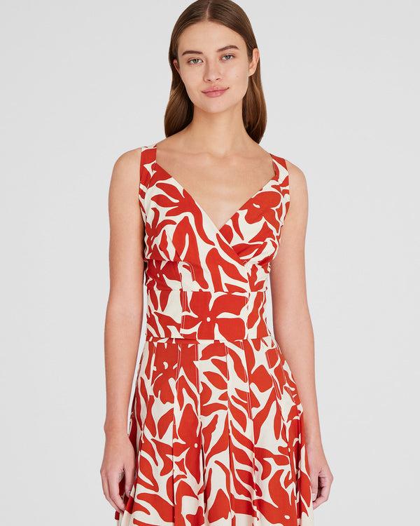 club monaco Cross-Strap Top Ruby Wine