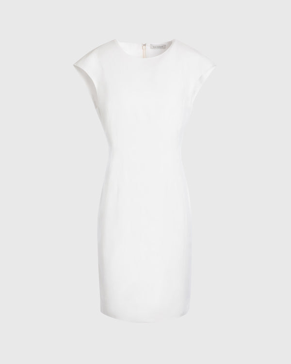 Club Monaco Darted Cap Sleeve Dress Off White