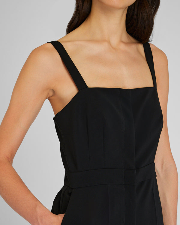 Club Monaco Darted Crepe Jumpsuit Black