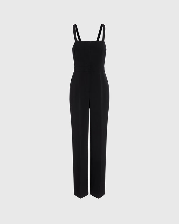 Club Monaco Darted Crepe Jumpsuit Black