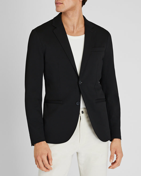 club monaco Deconstructed Pique Knit Blazer Black