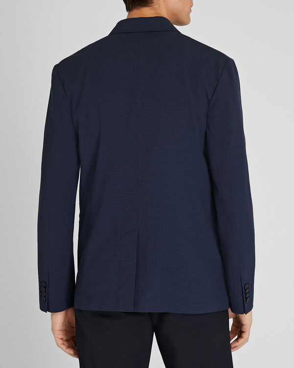 Club Monaco Deconstructed Seersucker Blazer Navy