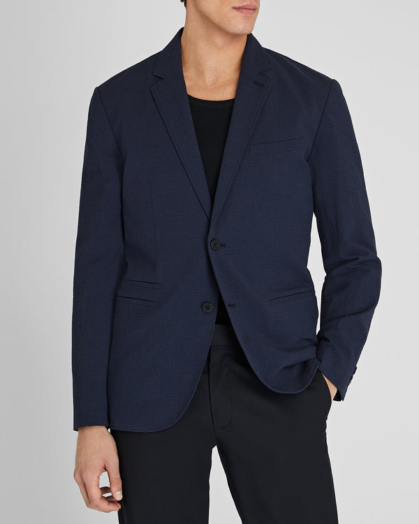 club monaco Deconstructed Seersucker Blazer Navy