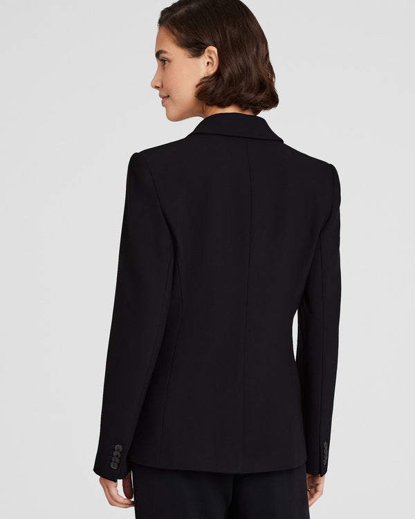 Club Monaco Double-Breasted Cutaway Blazer Black