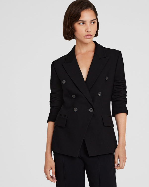 club monaco Double-Breasted Cutaway Blazer Black