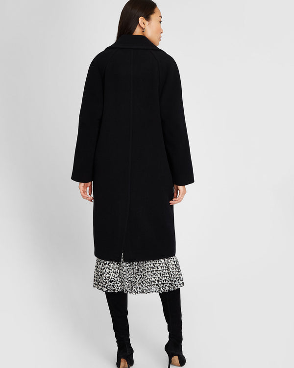 Club Monaco Double-Breasted Relaxed Coat Black