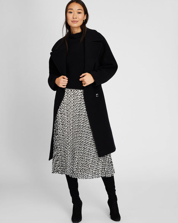 club monaco Double-Breasted Relaxed Coat Black