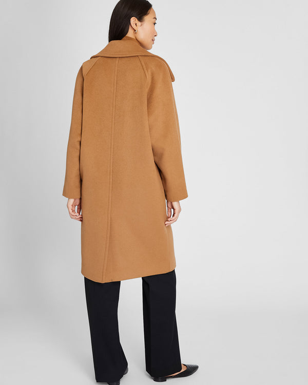 Club Monaco Double-Breasted Relaxed Coat Caramel