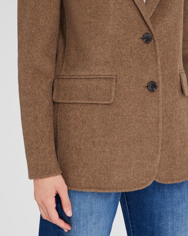 Club Monaco Double-Faced Blazer Coat Taupe