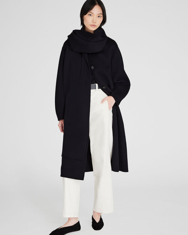 club monaco Double-Faced Scarf Coat Black