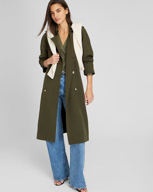 Club Monaco Draped Trench Olive Pit
