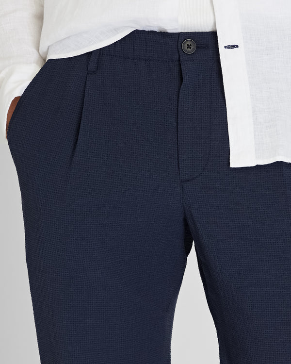 Club Monaco Elastic Seersucker Trouser Navy