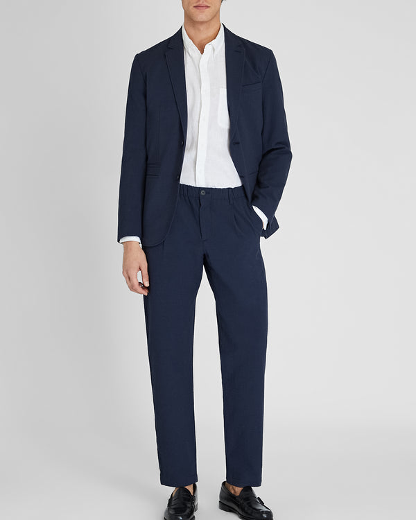 club monaco Elastic Seersucker Trouser Navy