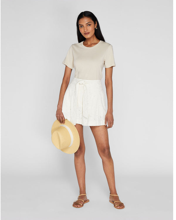 club monaco Eyelet Short White