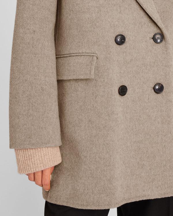 Club Monaco Faith Midi Coat Taupe