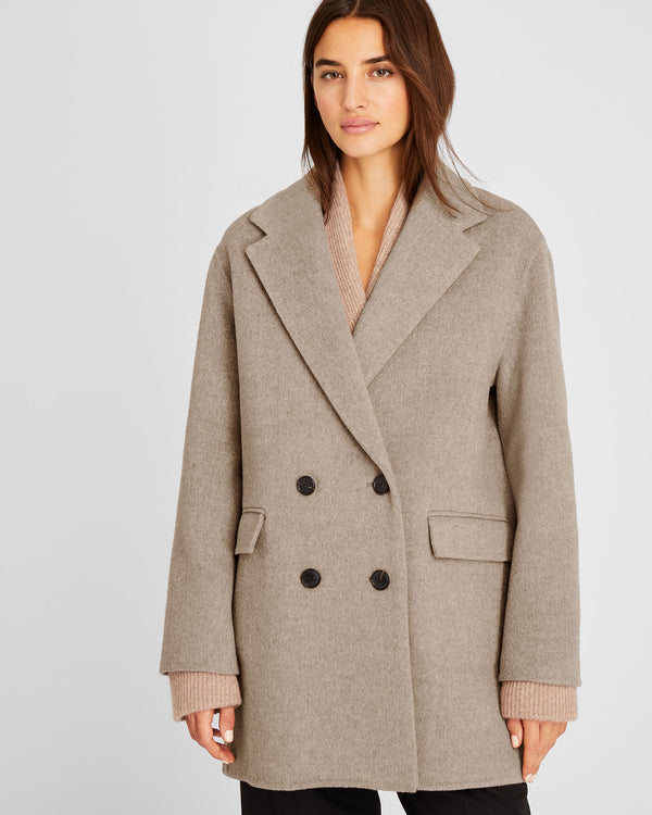 club monaco Faith Midi Coat Taupe