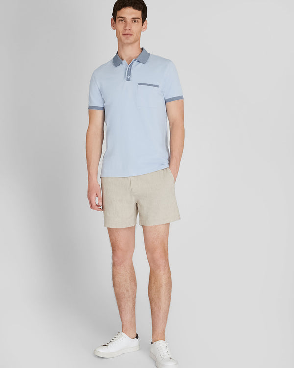 Club Monaco Feeder Collar Polo Blue