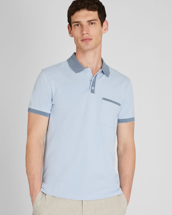 club monaco Feeder Collar Polo Blue