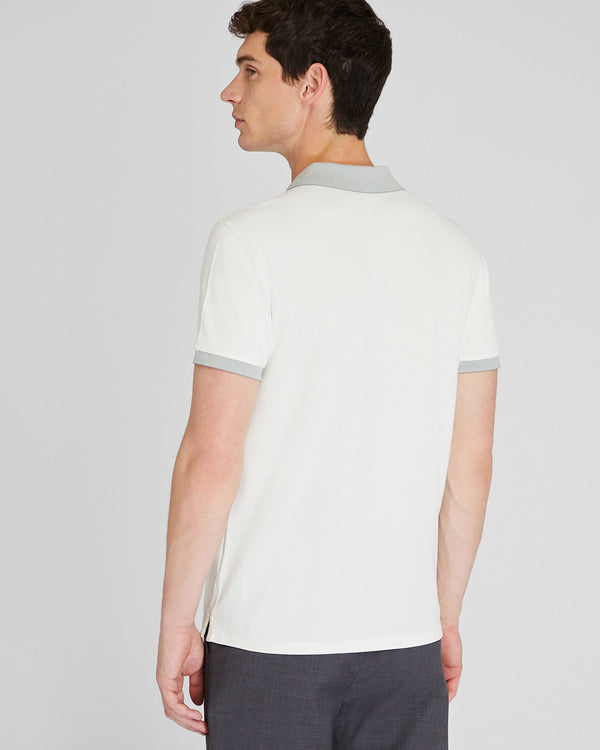 Club Monaco Feeder Collar Polo White