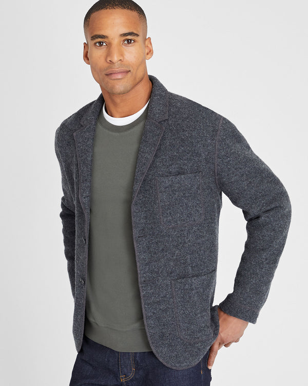 club monaco Felted Chore Coat Charcoal