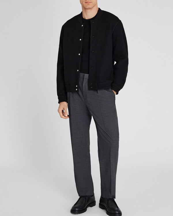 Club Monaco Felted Wool Bomber Jacket Black Base