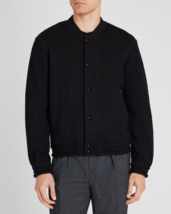 club monaco Felted Wool Bomber Jacket Black Base