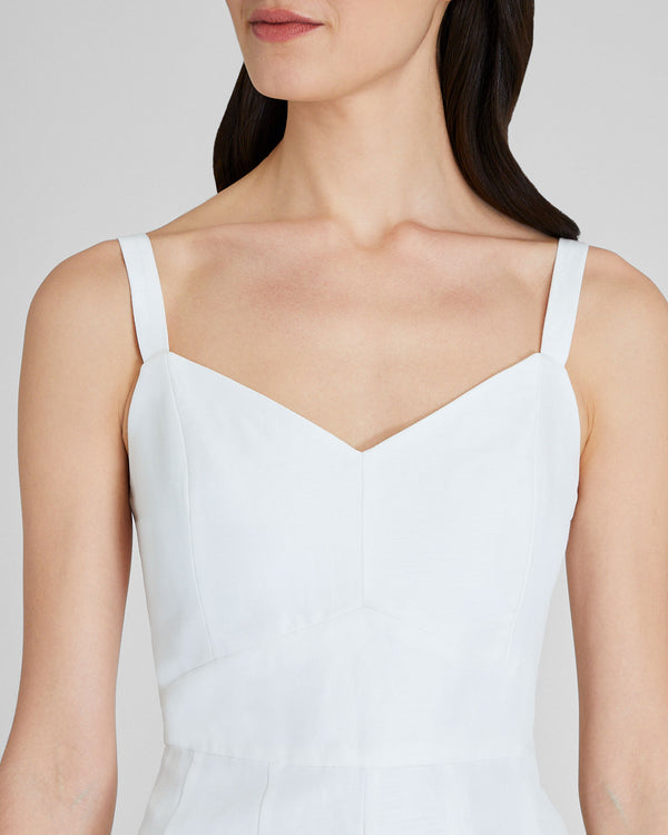 Club Monaco Fluted Hem Mini Dress White