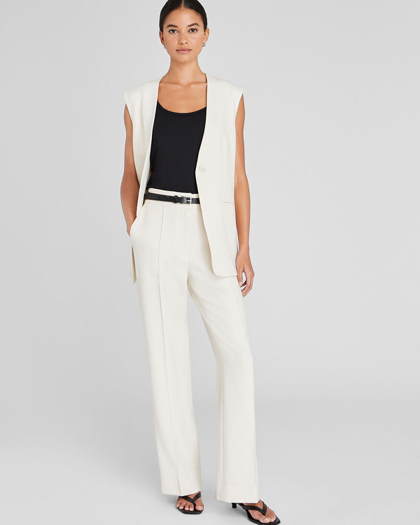 club monaco Full-Length Pintuck Trouser Off White