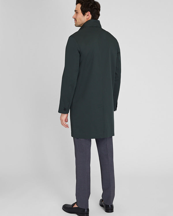 Club Monaco Funnel Neck Mac Coat Gunmetal Black