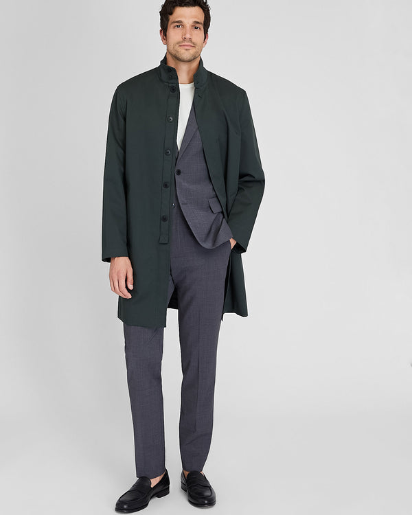 club monaco Funnel Neck Mac Coat Gunmetal Black