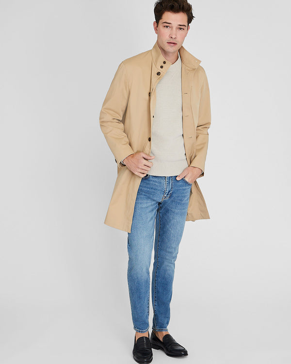 club monaco Funnel Neck Mac Coat Khaki