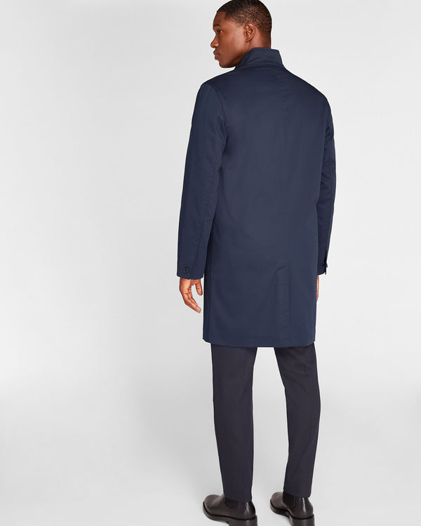 Club Monaco Funnel Neck Mac Coat Navy