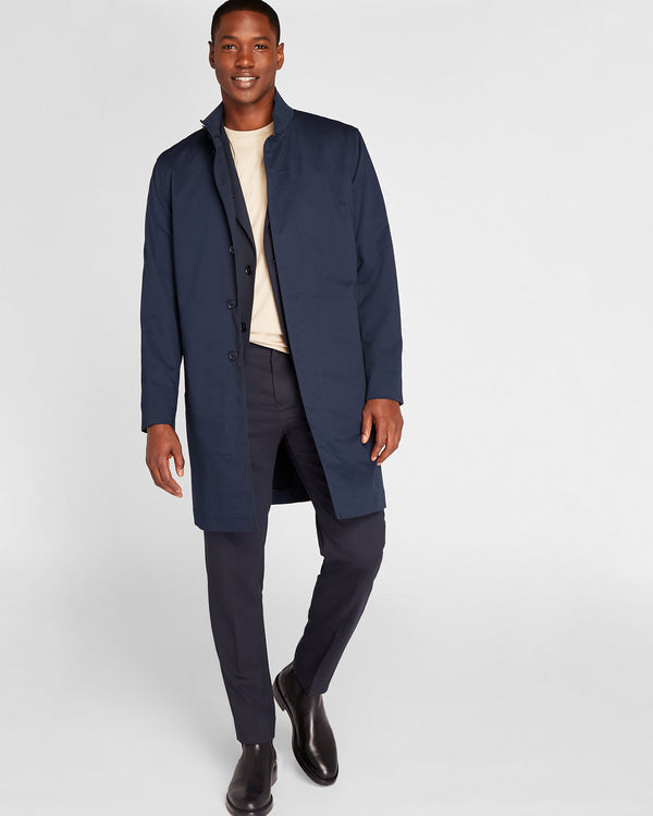 club monaco Funnel Neck Mac Coat Navy