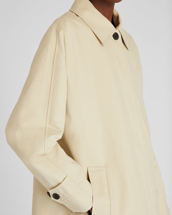 Club Monaco Gabardine Mac Coat Khaki Stone