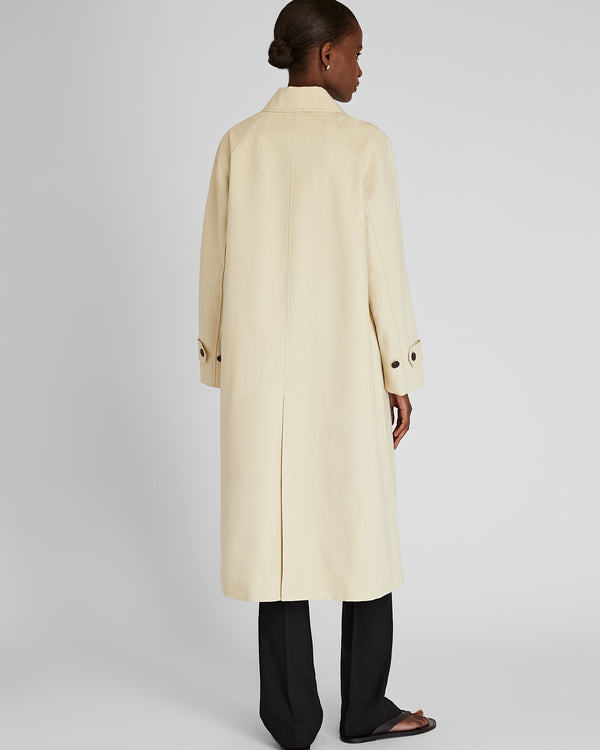 Club Monaco Gabardine Mac Coat Khaki Stone