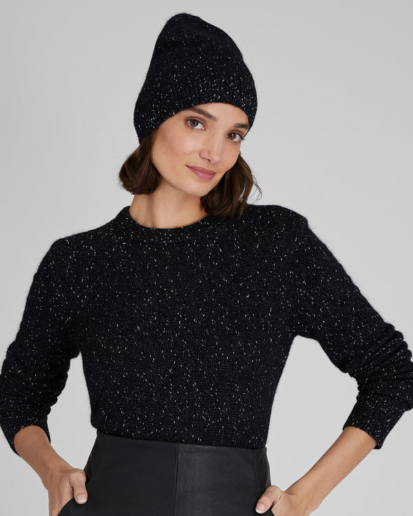 Club Monaco Glitter Bouclé Hat Black