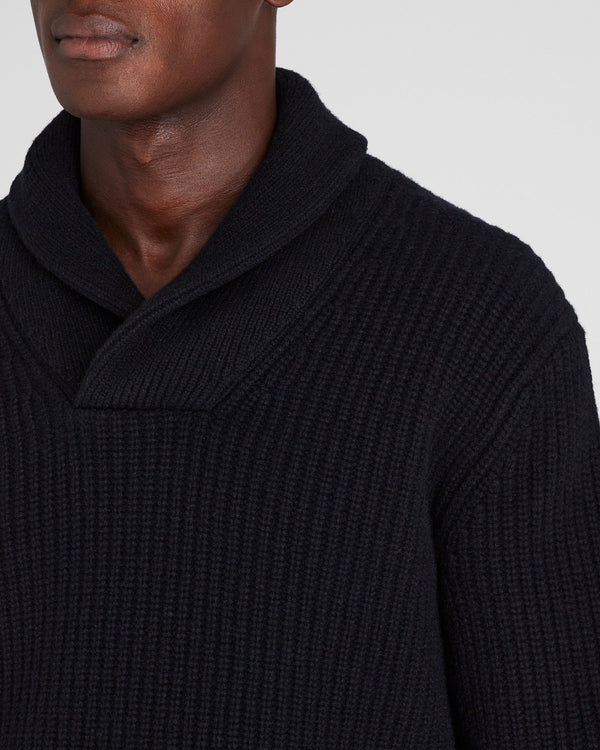 Club Monaco Half Cardi Cashmere Shawl Black